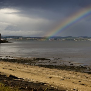 S7 Barnbougle Castle beach rainbow